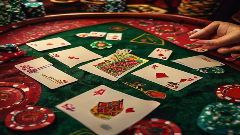 Bàn tiến lên miền Nam trong sảnh game bài với bốn người chơi